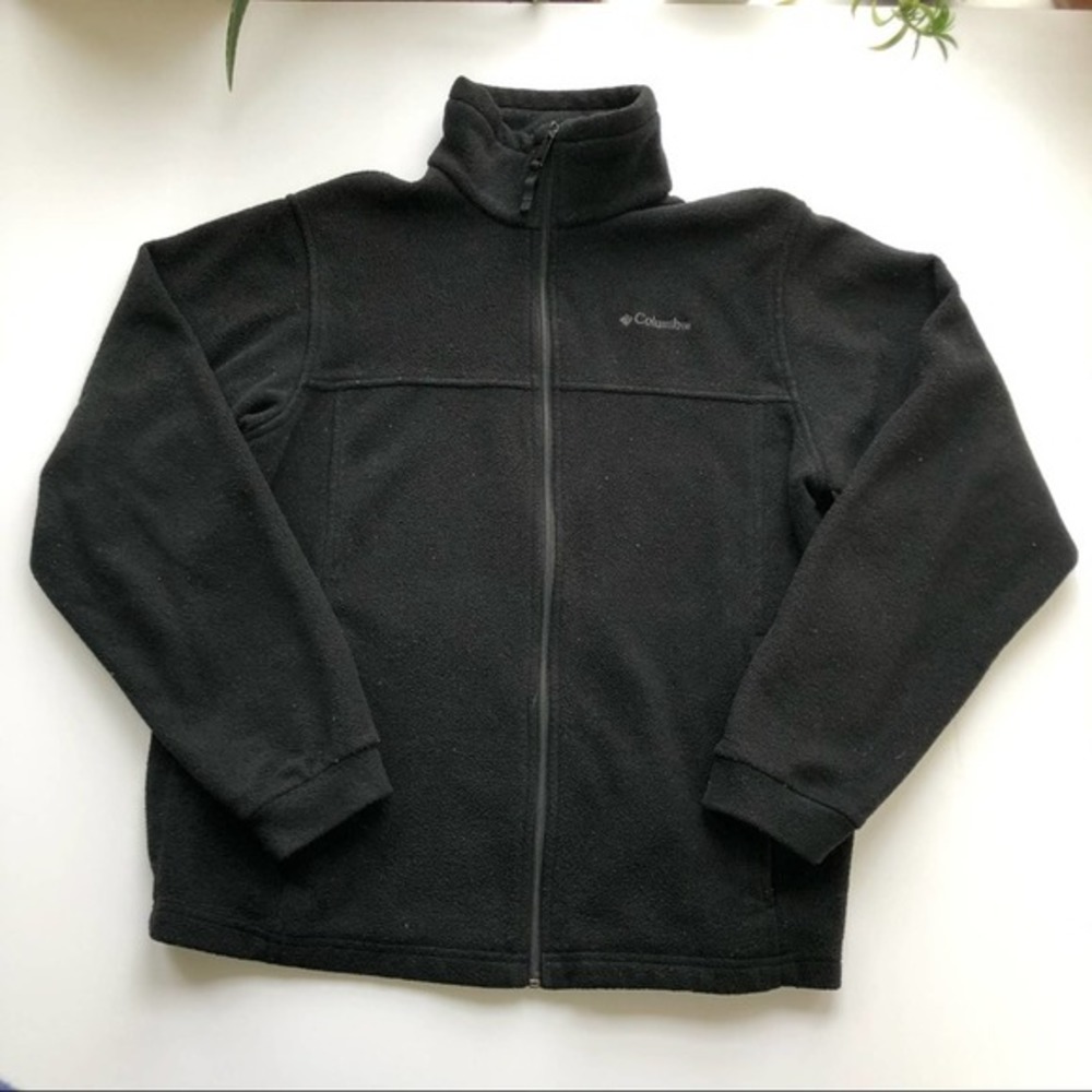 kids Columbia youth black zip up long sleeve fleece winter jacket - Picture 6 of 6